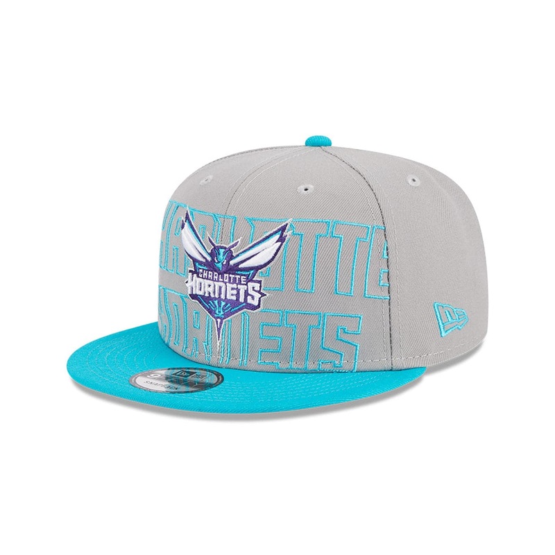 Charlotte Hornets New Era NBA 23 Draft 9FIFTY Snapback Hat – Grey