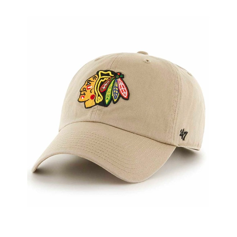 Chicago Blackhawks ’47 NHL Team Clean Up Strapback Hat – Khaki