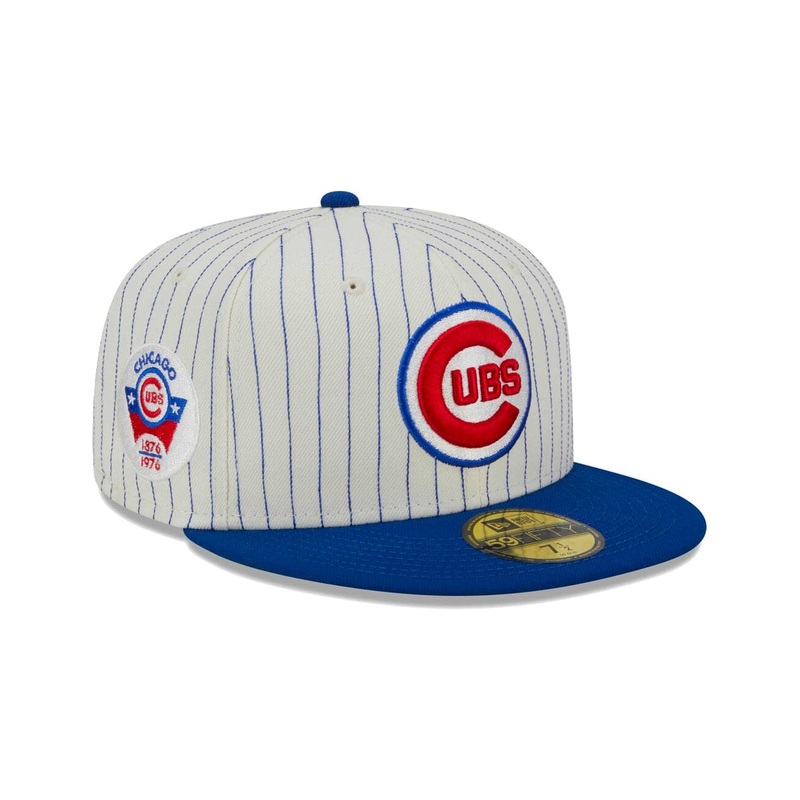 Chicago Cubs New Era MLB Retro Script 59FIFTY Fitted Hat – Off White
