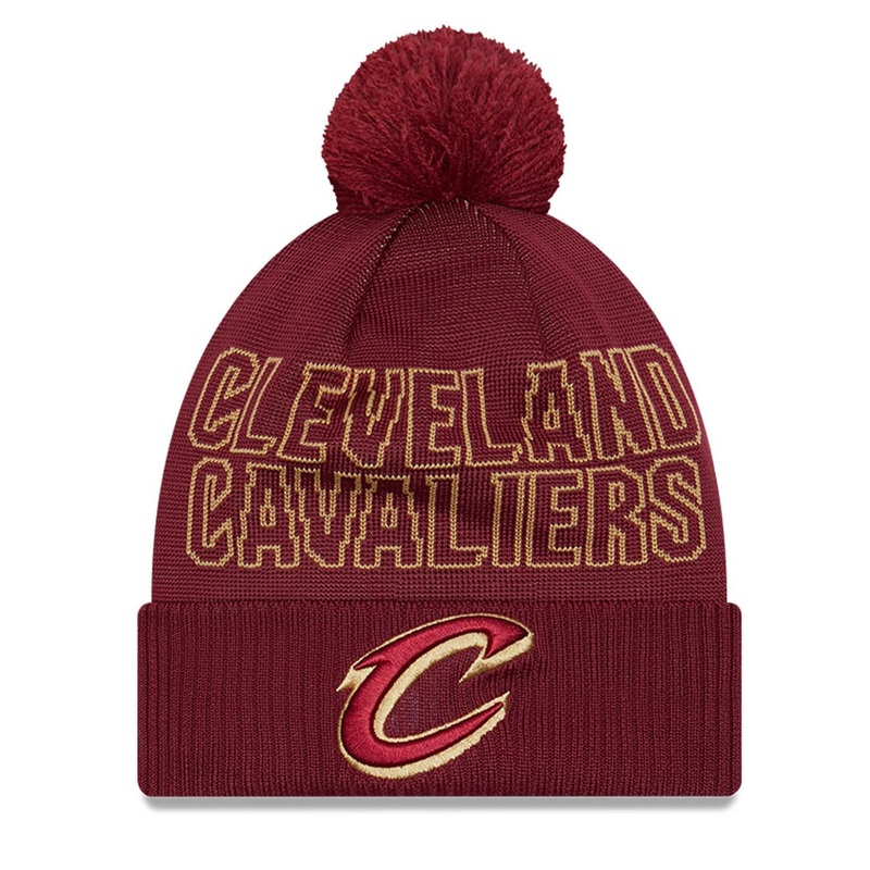 Cleveland Cavaliers New Era NBA 23 Draft Knit Beanie – Burgundy