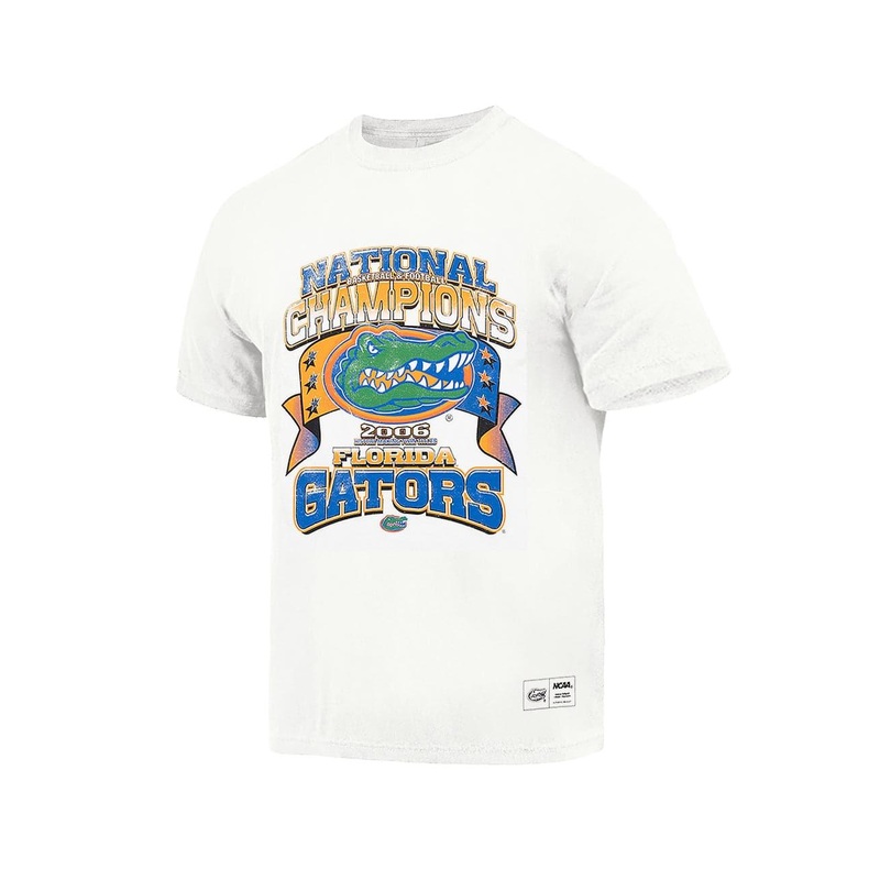 Florida Gators NCAA 06 National Champs Vintage T-Shirt – Vintage White
