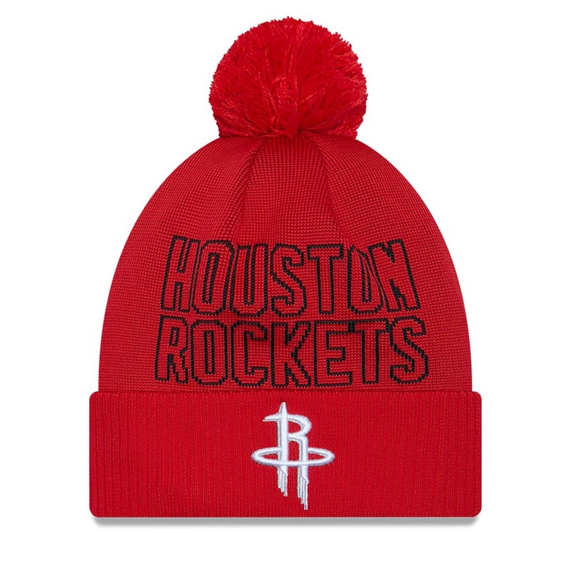 Houston Rockets New Era NBA 23 Draft Knit Beanie – Red