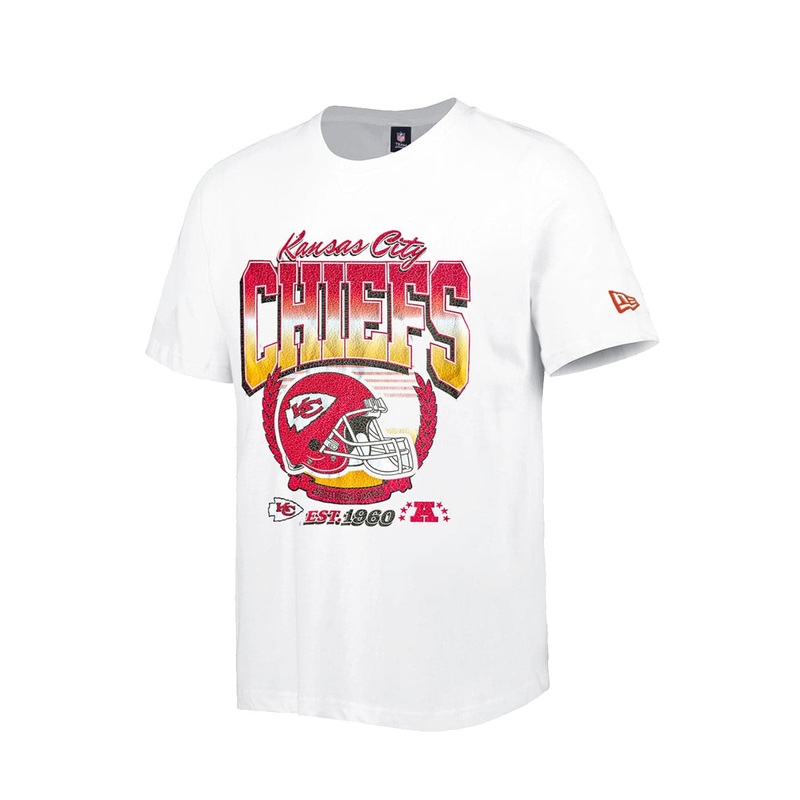 Kansas City Chiefs New Era NFL Helmet Crest T-Shirt – White