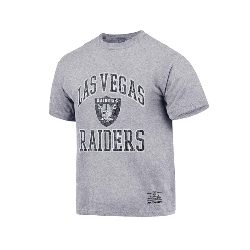 Las Vegas Raiders Majestic NFL Ivy Arch Vintage T-Shirt – Grey Marle