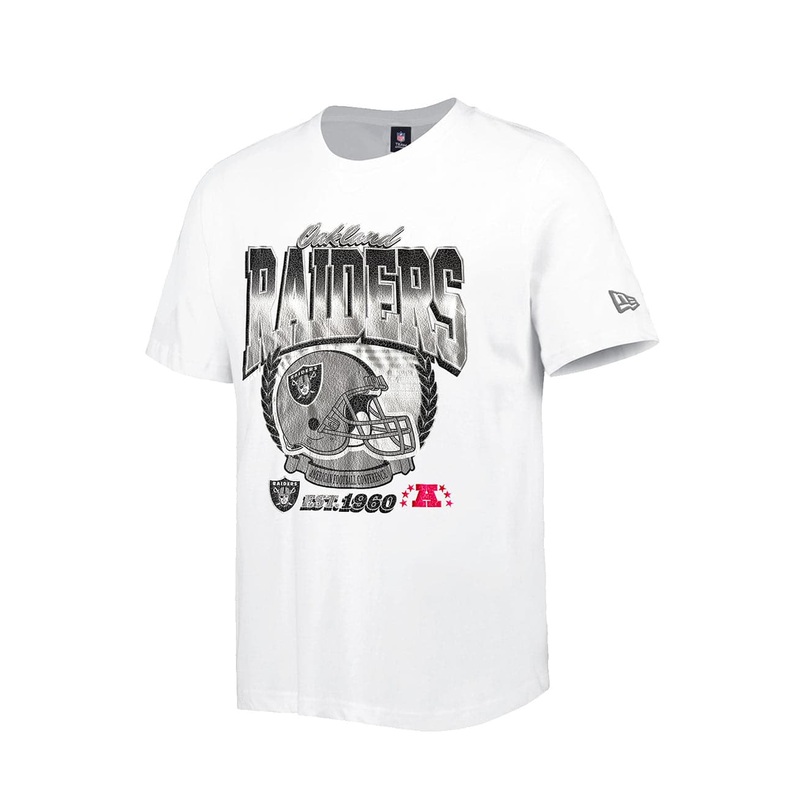 Las Vegas Raiders New Era NFL Helmet Crest T-Shirt – White