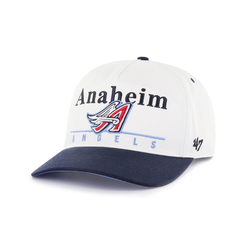 Los Angeles Angels ’47 MLB Cooperstown Hitch Pre-Curved Snapback Hat – White