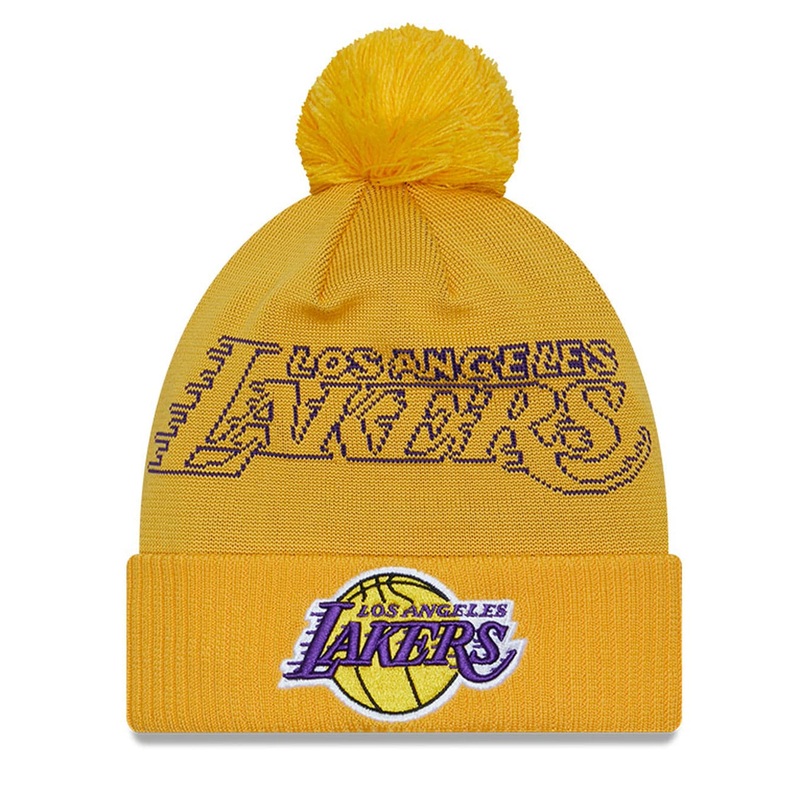 Los Angeles Lakers New Era NBA 23 Draft Knit Beanie – Yellow