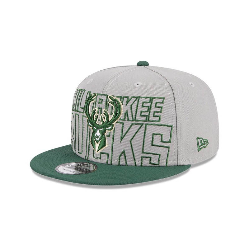 Milwaukee Bucks New Era NBA 23 Draft 9FIFTY Snapback Hat – Grey
