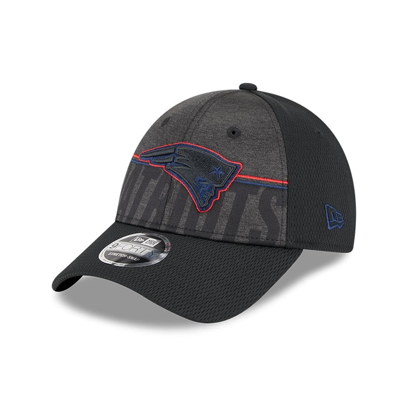 New England Patriots New Era NFL 23 Training Camp 9FORTY Snapback Hat – Black