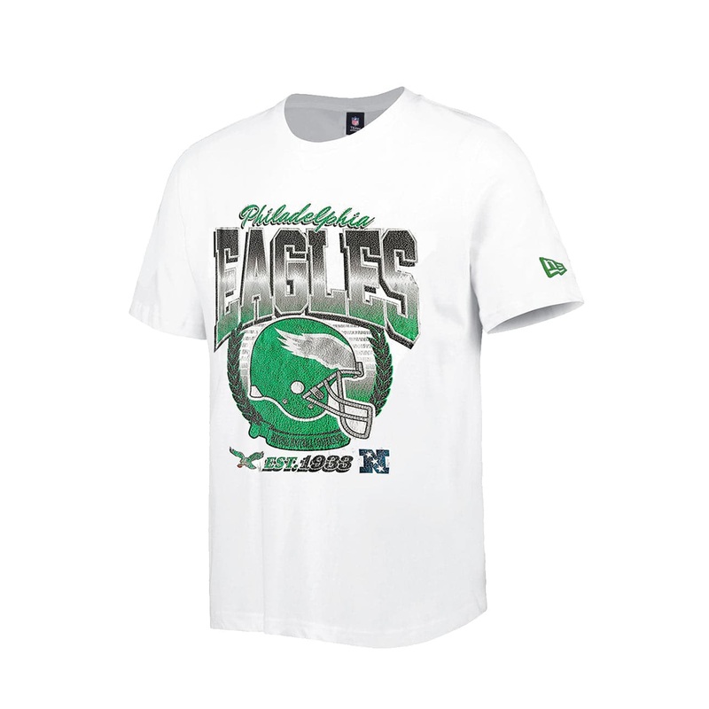 Philadelphia Eagles New Era NFL Helmet Crest T-Shirt – White