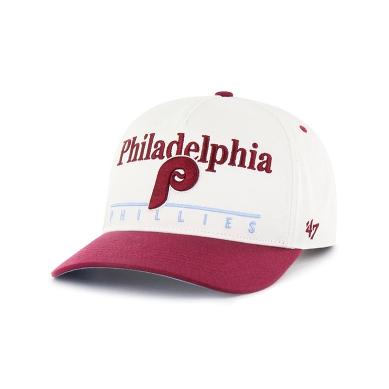 Philadelphia Phillies ’47 MLB Cooperstown Hitch Pre-Curved Snapback Hat – White