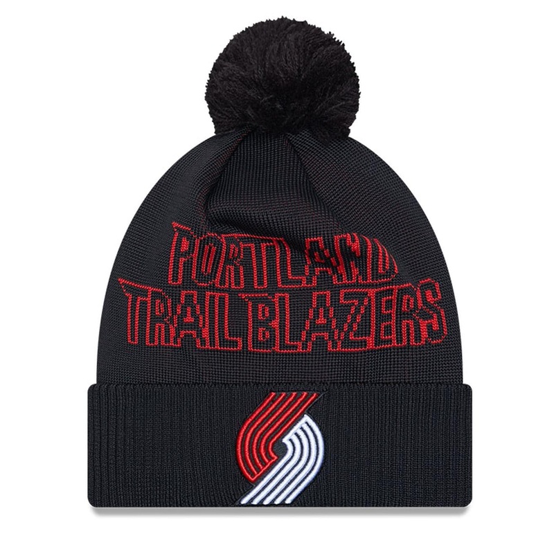 Portland Trail Blazers New Era NBA 23 Draft Knit Beanie – Black