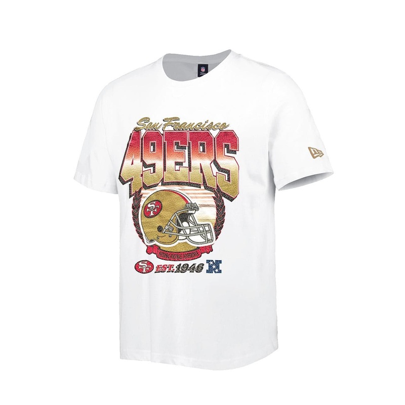 San Francisco 49ers New Era NFL Helmet Crest T-Shirt – White