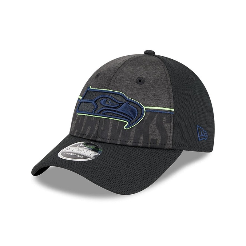 Seattle Seahawks New Era NFL 23 Training Camp 9FORTY Snapback Hat – Black