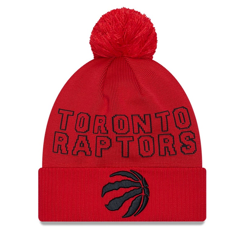 Toronto Raptors New Era NBA 23 Draft Knit Beanie – Red