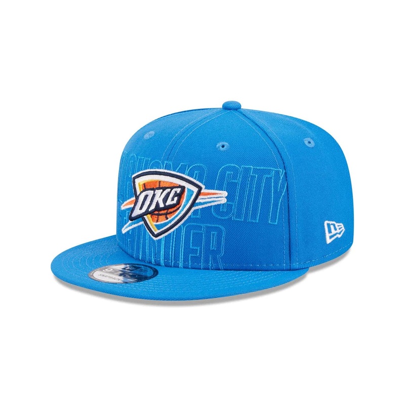Youths Oklahoma City Thunder New Era NBA 23 Draft 9FIFTY Snapback Hat – Blue