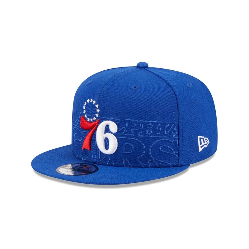 Youths Philadelphia 76ers New Era NBA 23 Draft 9FIFTY Snapback Hat – Blue