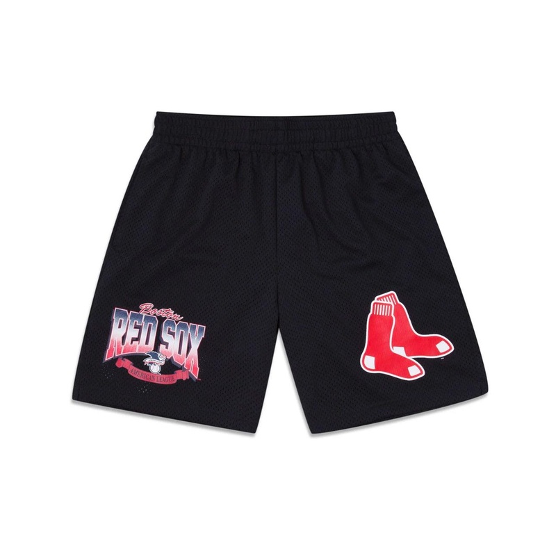 Boston Red Sox New Era MLB Logo Arch Mesh Shorts – Navy