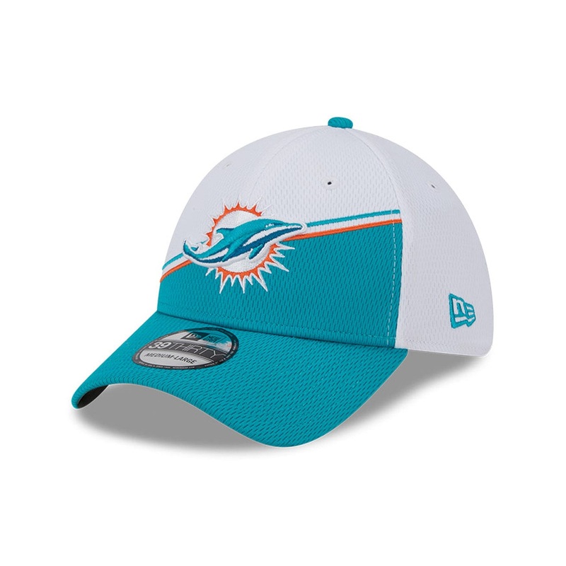 Miami Dolphins New Era NFL 23 Sideline 39THIRTY Stretch-Fit Hat – White