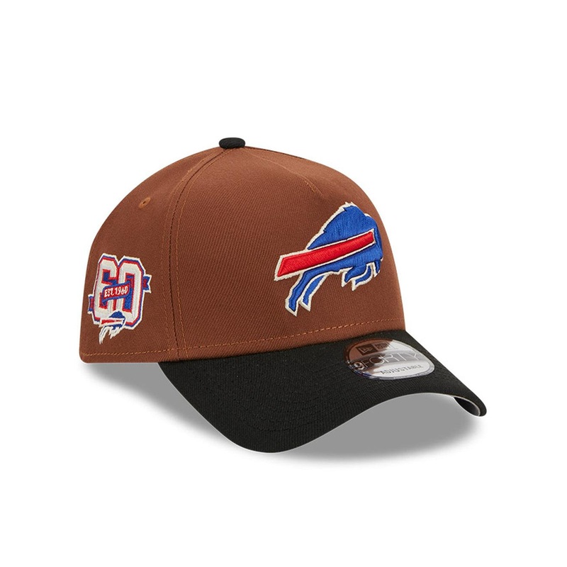 Buffalo Bills New Era NFL Harvest 9FORTY A-Frame Snapback Hat – Brown