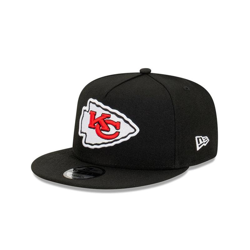 Kansas City Chiefs New Era NFL Team 9FIFTY A-Frame Snapback Hat – Black