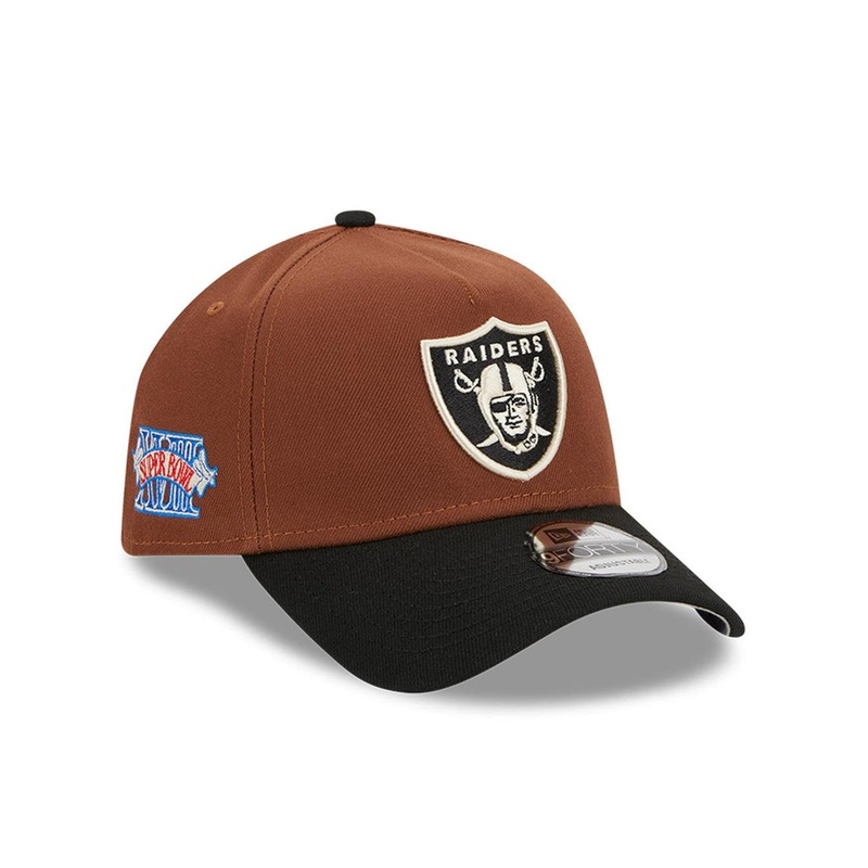 Las Vegas Raiders New Era NFL Harvest 9FORTY A-Frame Snapback Hat – Brown