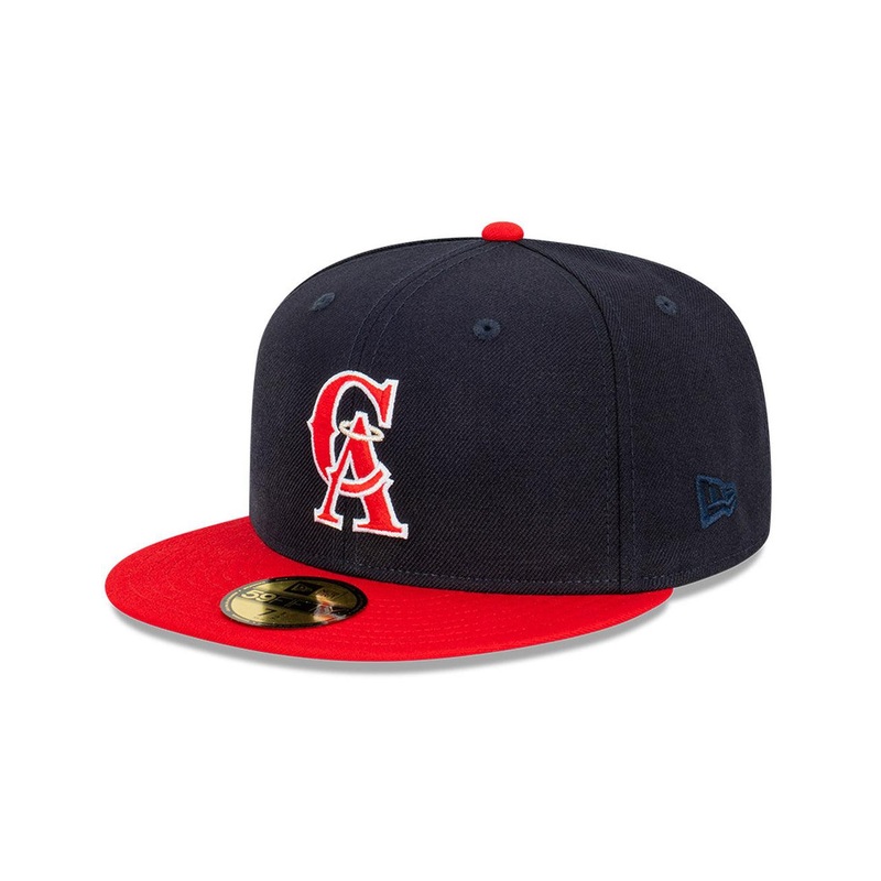 Los Angeles Angels New Era MLB 2 Tone Cooperstown 59FIFTY Fitted Hat – Navy