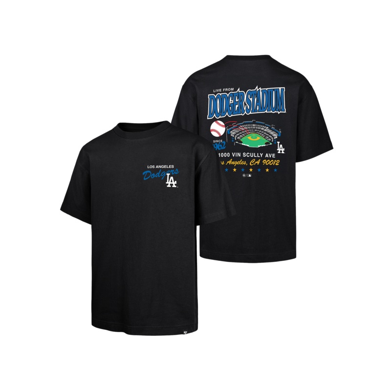 Los Angeles Dodgers ’47 MLB Stadium Vintage Foundation T-Shirt – Black