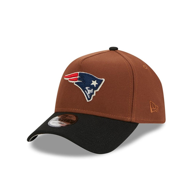 New England Patriots New Era NFL Harvest 9FORTY A-Frame Snapback Hat – Brown