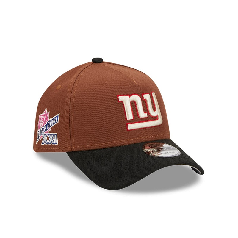 New York Giants New Era NFL Harvest 9FORTY A-Frame Snapback Hat – Brown