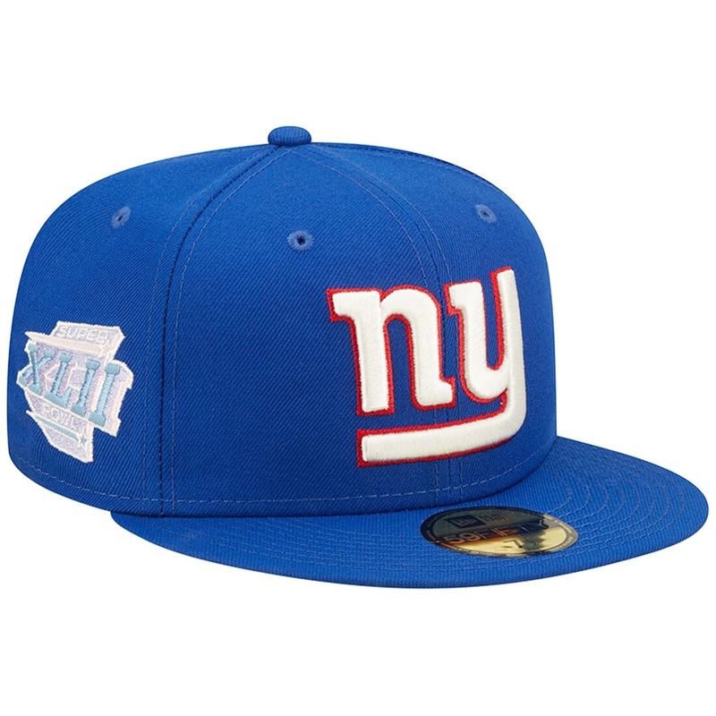New York Giants New Era NFL Pop Sweat 59FIFTY Fitted Hat – Blue