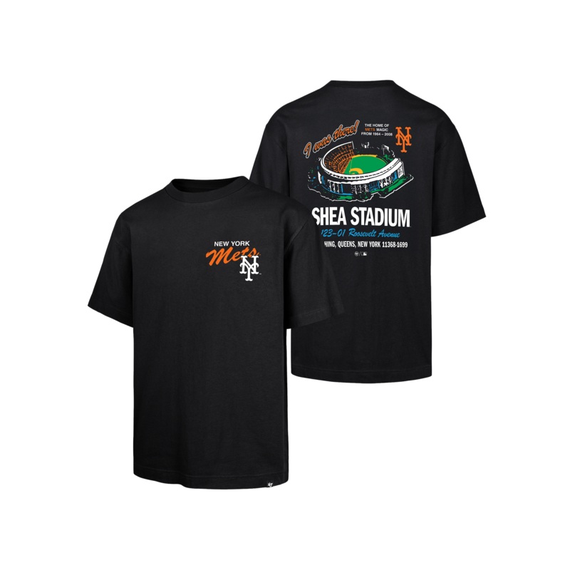 New York Mets ’47 MLB Stadium Vintage Foundation T-Shirt – Black