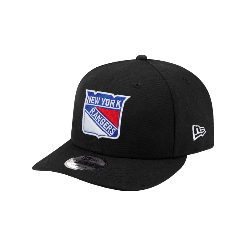 New York Rangers New Era NHL Team 9FIFTY Pre-Curved Snapback Hat – Black