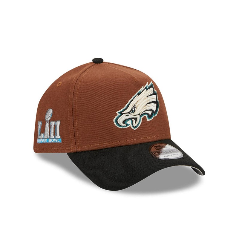 Philadelphia Eagles New Era NFL Harvest 9FORTY A-Frame Snapback Hat – Brown