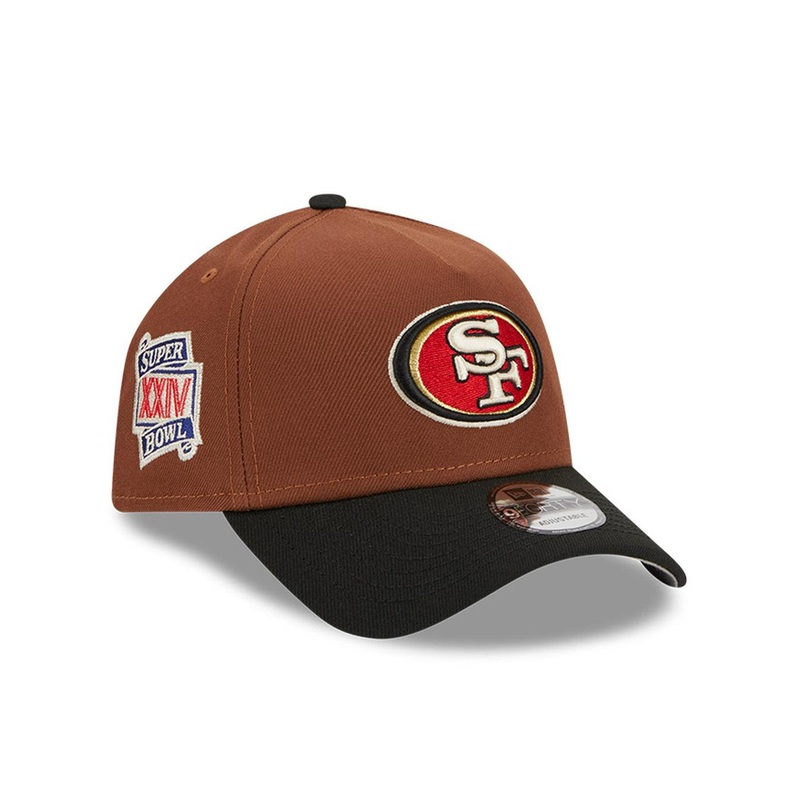 San Francisco 49ers New Era NFL Harvest 9FORTY A-Frame Snapback Hat – Brown