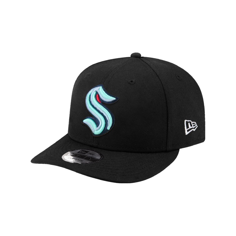 Seattle Kraken New Era NHL Team 9FIFTY Pre-Curved Snapback Hat – Black