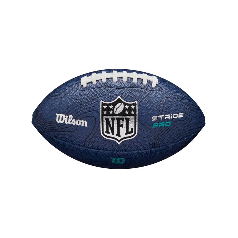 Wilson NFL Shield Stride Pro Eco Full Size Football Ball – Navy