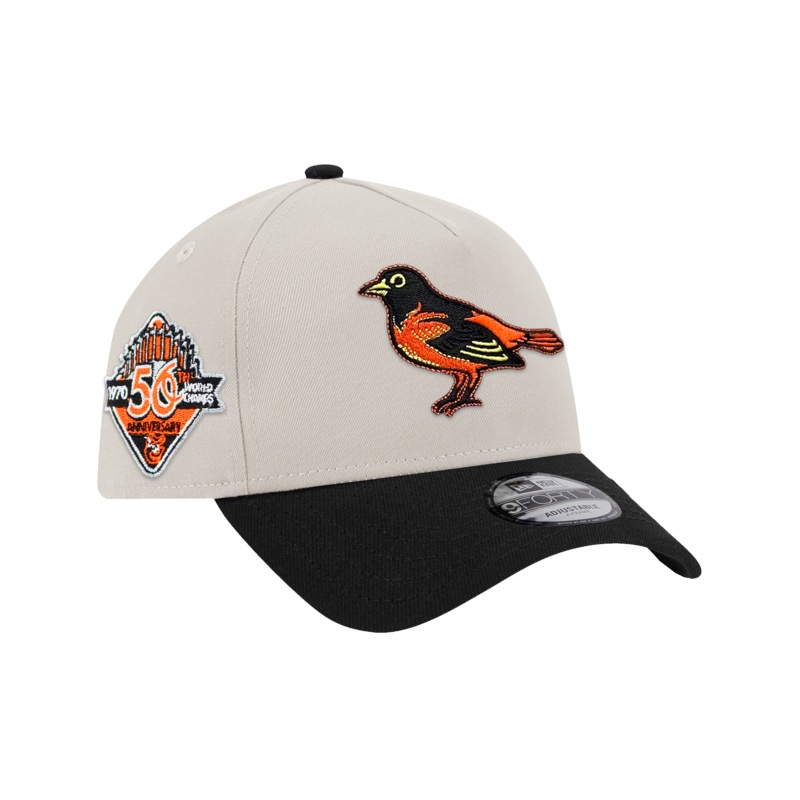 Baltimore Orioles New Era MLB 1970 World Series 9FORTY A-Frame Snapback Hat – Stone