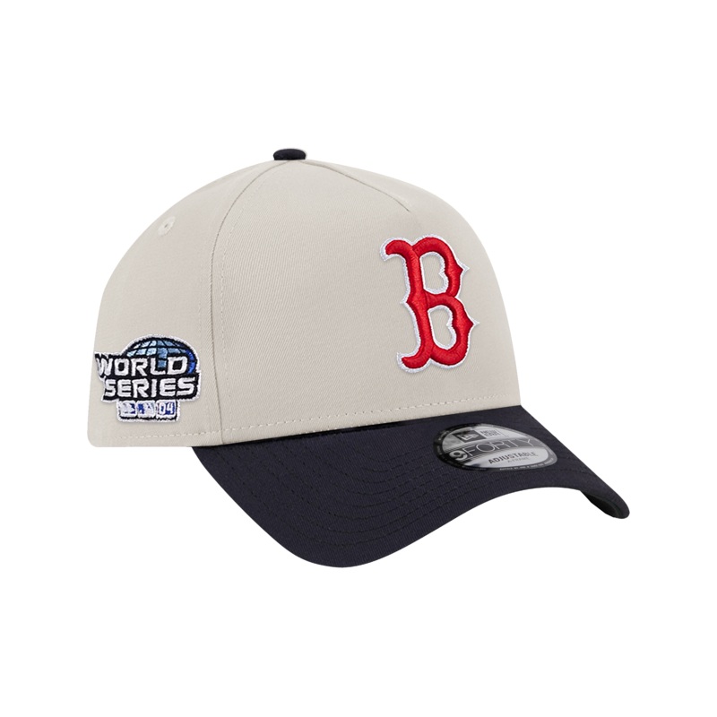 Boston Red Sox New Era MLB 04 World Series 9FORTY A-Frame Snapback Hat – Stone