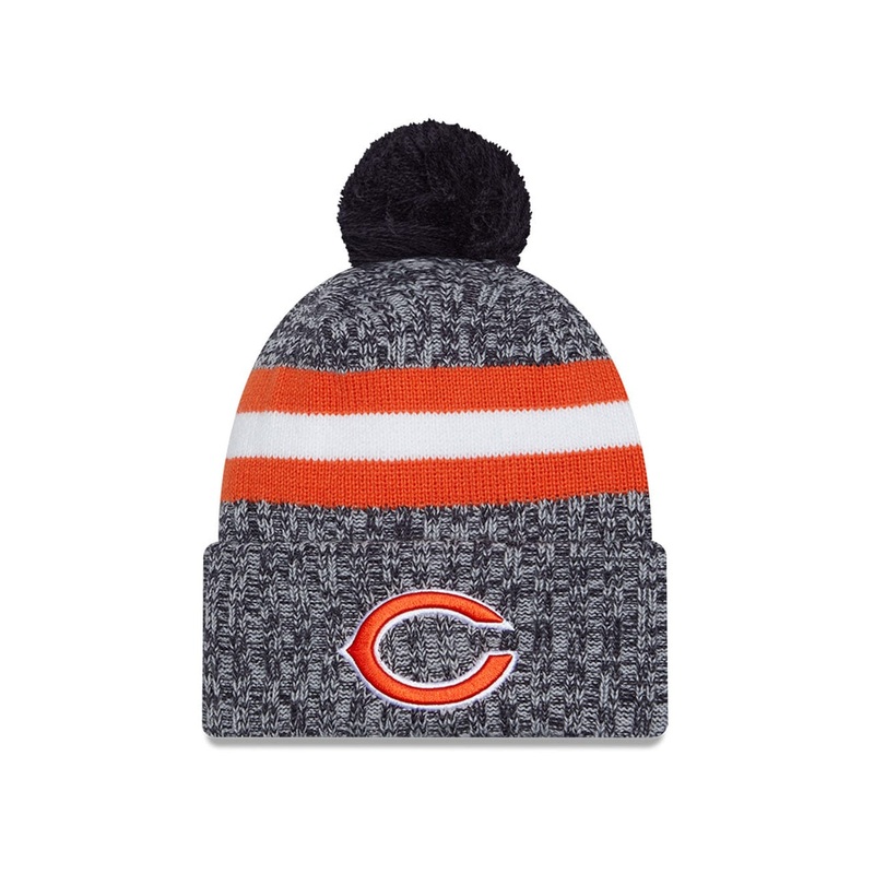 Chicago Bears New Era NFL 23 Sideline Pom Knit Beanie