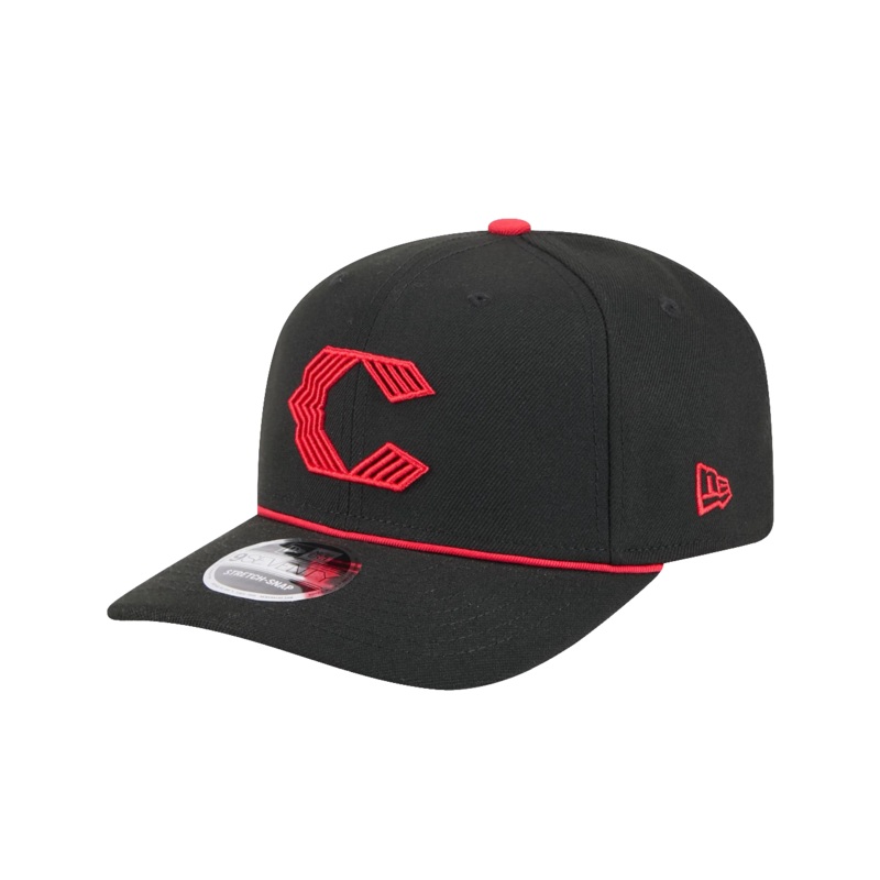 Cincinnati Reds New Era MLB City Connect 9SEVENTY Stretch Snapback Hat – Black