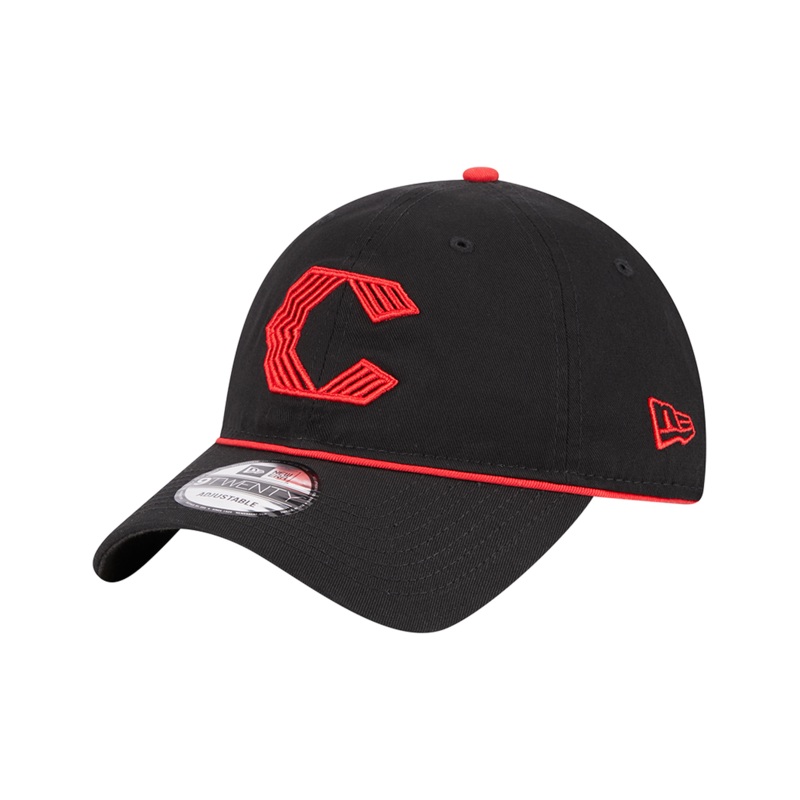 Cincinnati Reds New Era MLB City Connect 9TWENTY Strapback Hat – Black