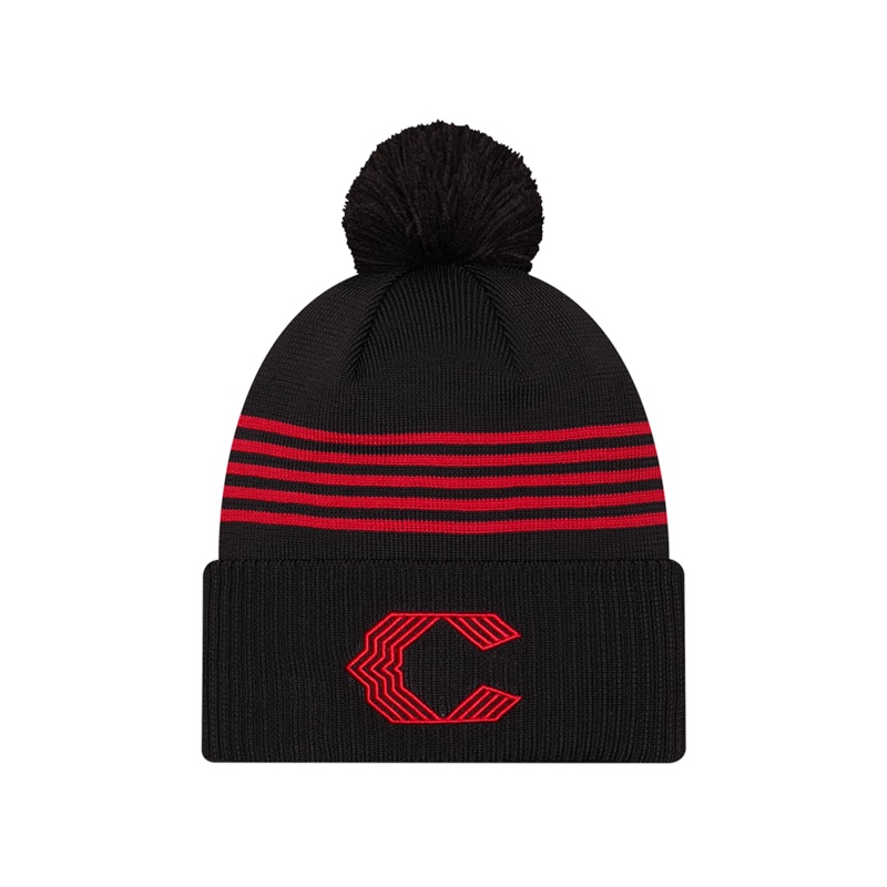 Cincinnati Reds New Era MLB City Connect Knit Beanie – Black