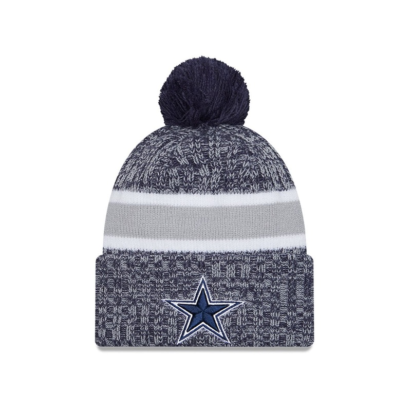 Dallas Cowboys New Era NFL 23 Sideline Pom Knit Beanie