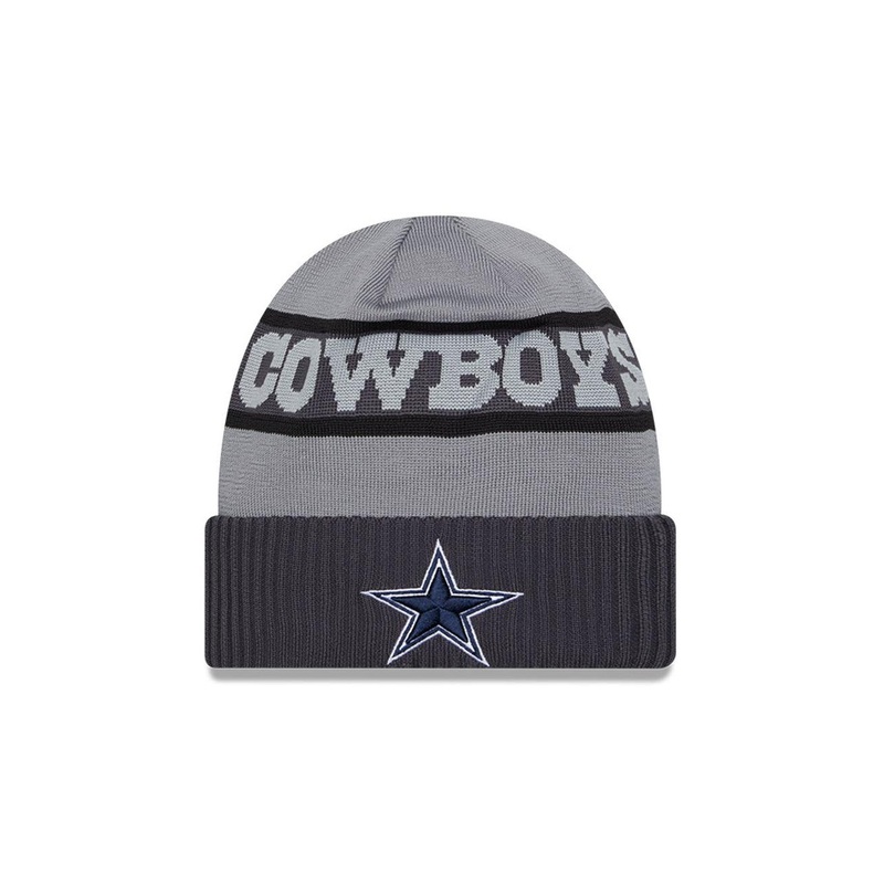 Dallas Cowboys New Era NFL 23 Sideline Tech Knit Beanie – Graphite