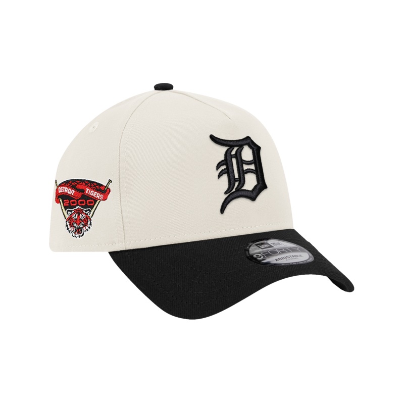 Detroit Tigers New Era MLB 00 Side Patch 9FORTY A-Frame Snapback Hat – Chrome
