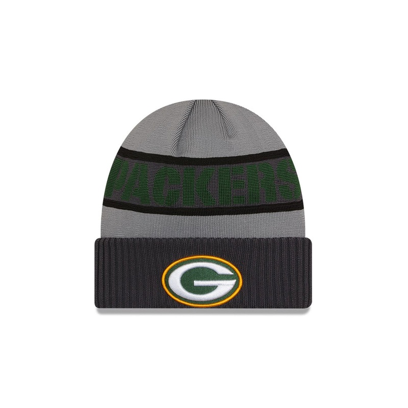 Green Bay Packers New Era NFL 23 Sideline Tech Knit Beanie – Graphite
