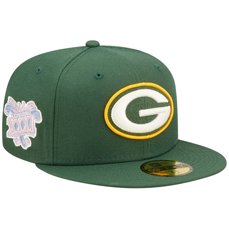 Green Bay Packers New Era NFL Pop Sweat 59FIFTY Fitted Hat – Green