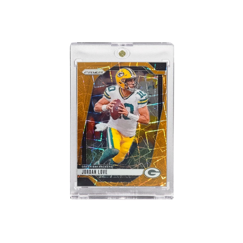 Jordan Love Green Bay Packers Panini NFL Prizm 24 Orange Lazer Card