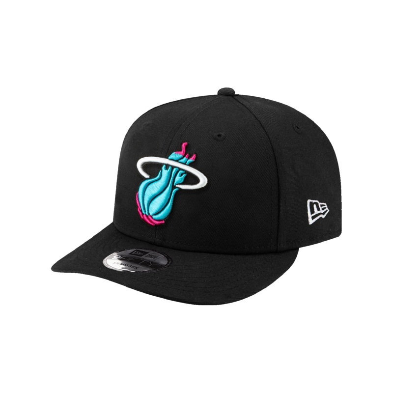 Miami Heat New Era NBA City Alt 9FIFTY Pre-Curved Snapback Hat – Black